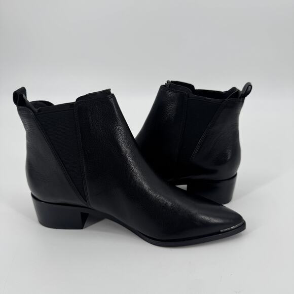 NWOB Marc Fisher Womens Yale Pointed Toe Chelsea Boots Faux Leather Black US 5.5 - Picture 5 of 10